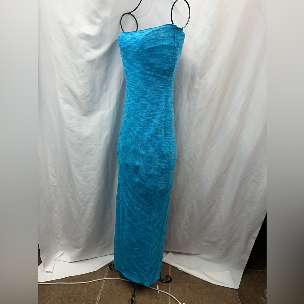 Tiger Mist blue knit strapless maxi dress size M - Picture 6 of 6